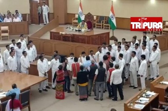 Tripura Assembly Adjourned over Tipra Motha’s protest Tripura Assembly Adjourned over Tipra Motha’s protest